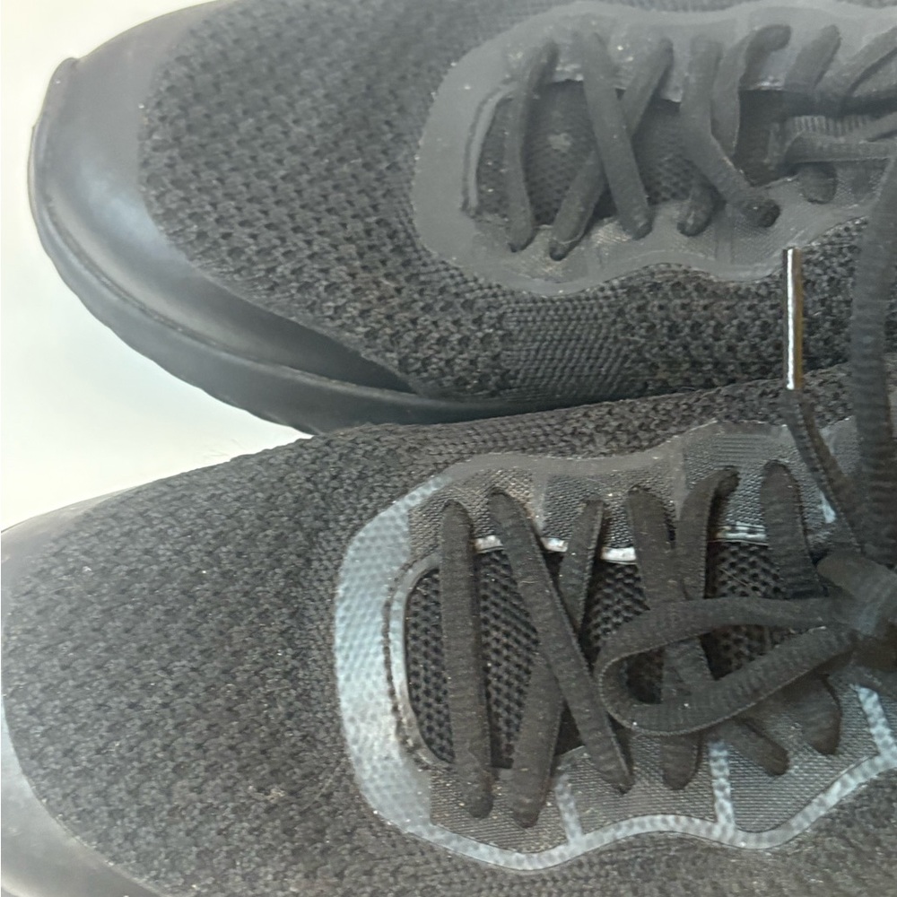 Black non-slip work wear black sneakers skid size 9 fast food shoes - Picture 8 of 16